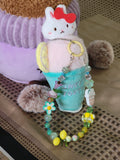 Ice Cream Bunny Plushie Keychain