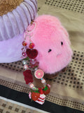 Pink Bread Plushie Keychain